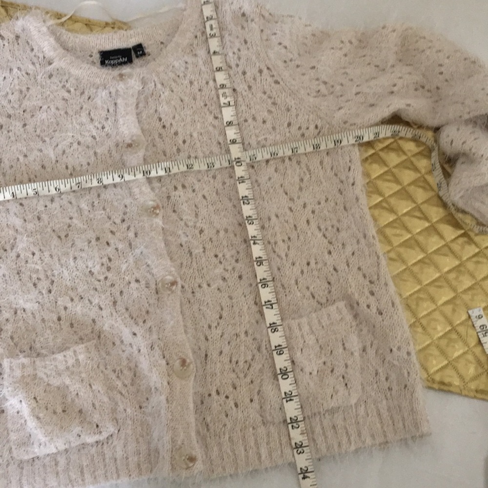 Fuzzy cardigan Lace knit - Picture 6 of 8